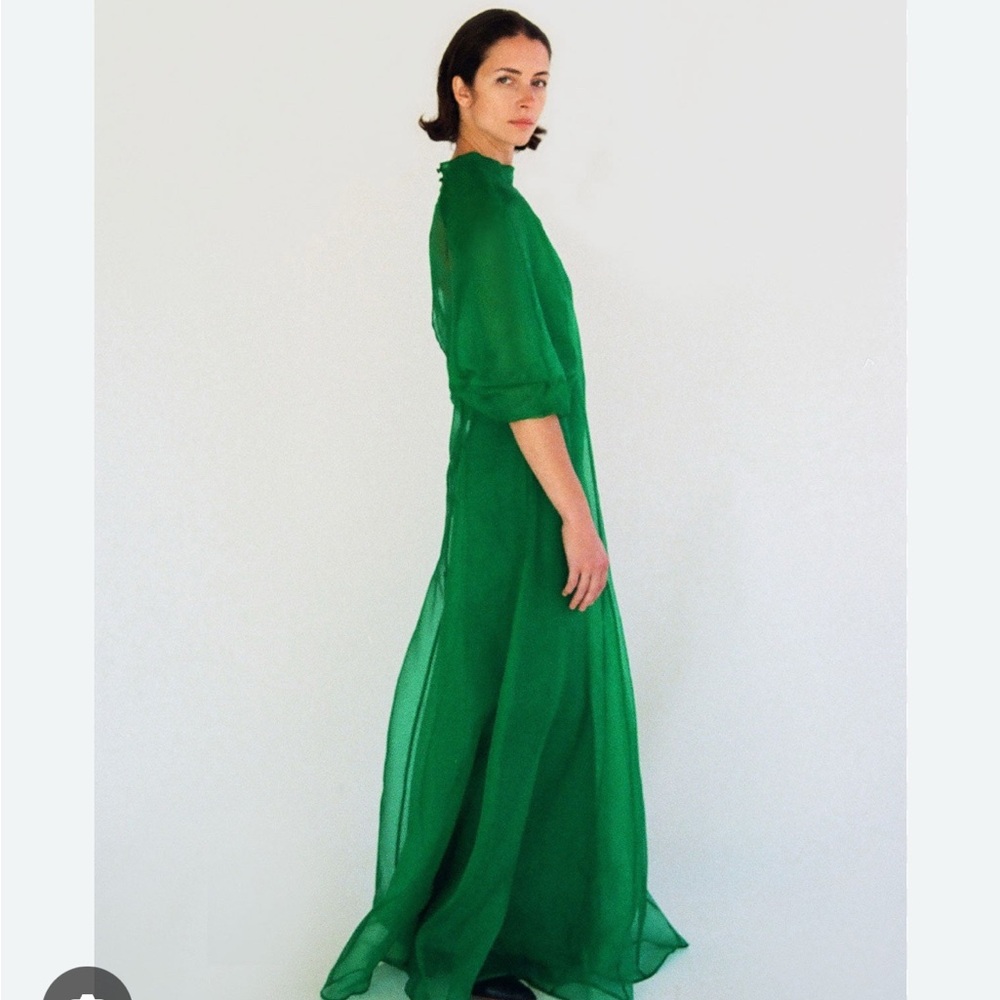 Chic Emerald Green Maxi Dress - Picture 2 of 9